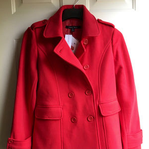 NEW Women's Medium Red Peacoat